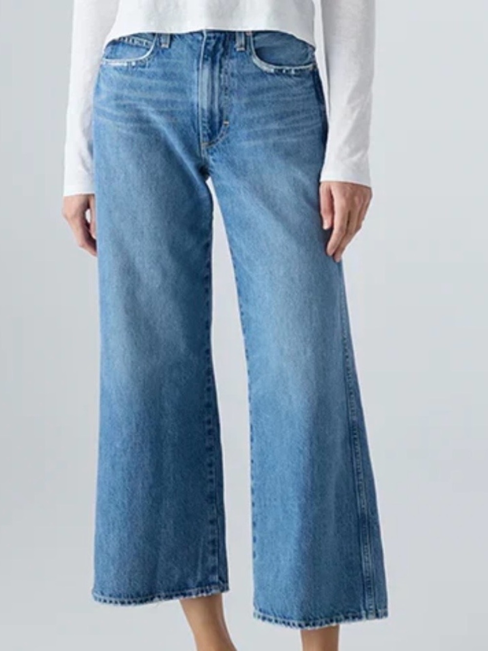AMO Frida Crop Wide Leg Jeans Size 27